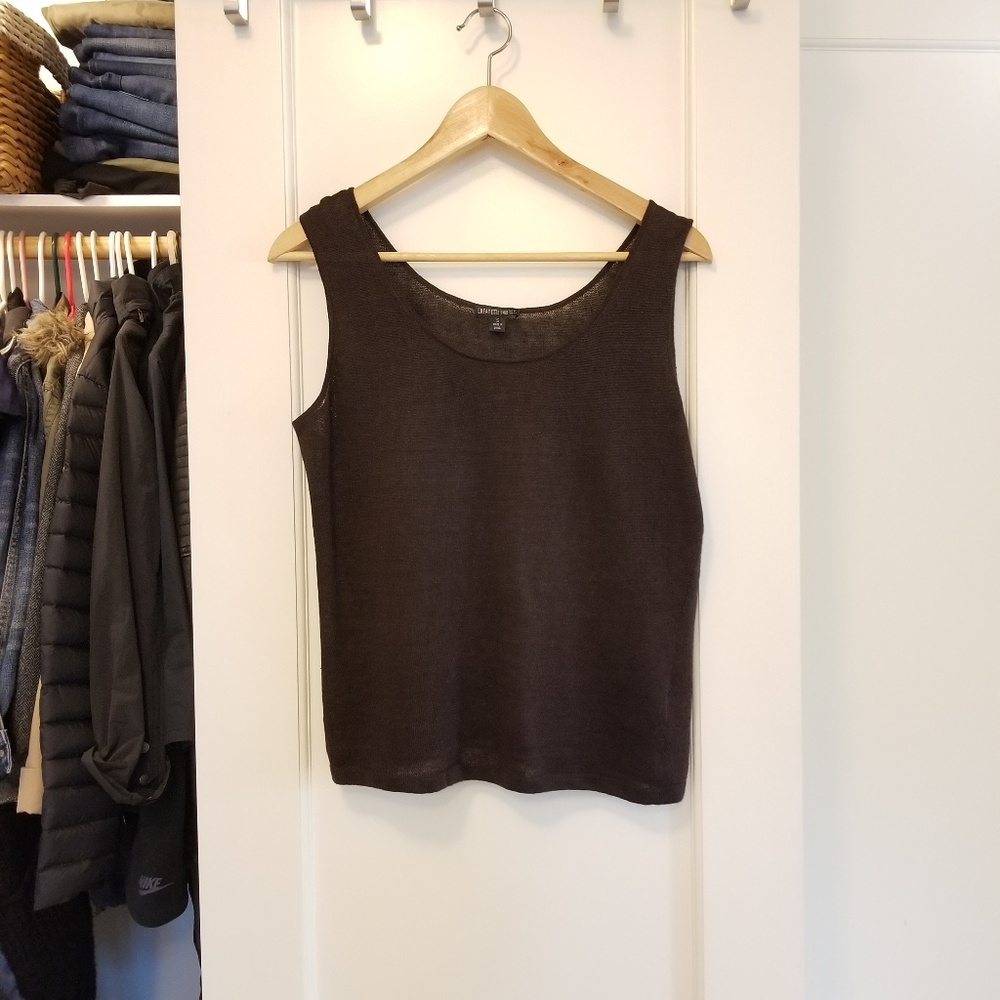 Lafayette 148 Linen Top Brown